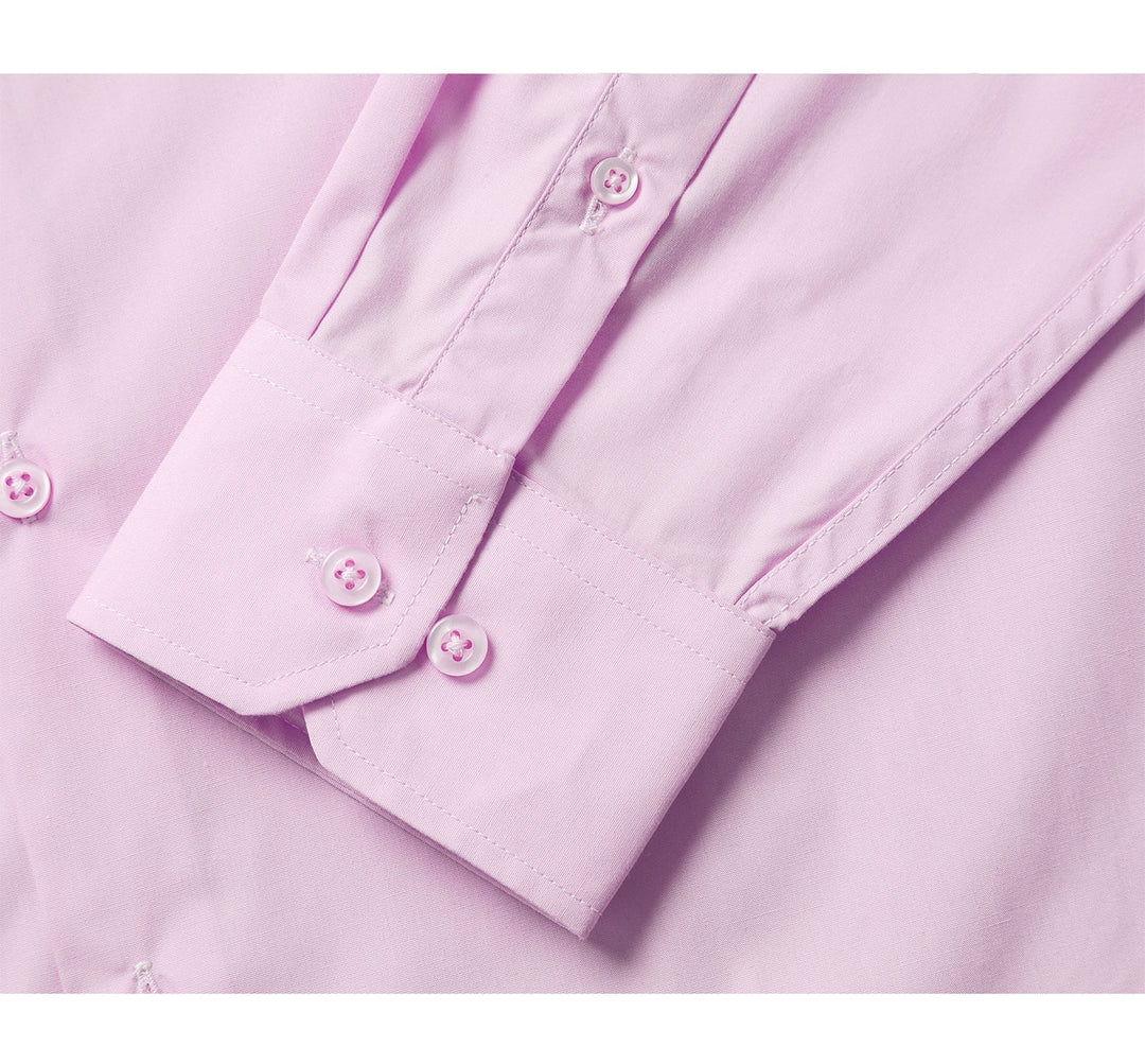 TC647 Pink Men's Classic Fit Long Sleeve Spread Collar Dress Shirt