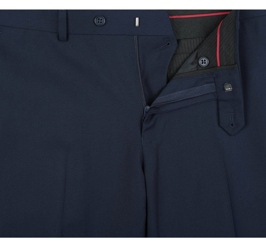 201-19 Navy Blue Men's 2-Piece Single Breasted Notch Lapel Suit