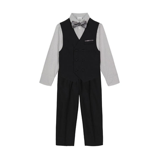 White Dot Shirt 4 piece Suit