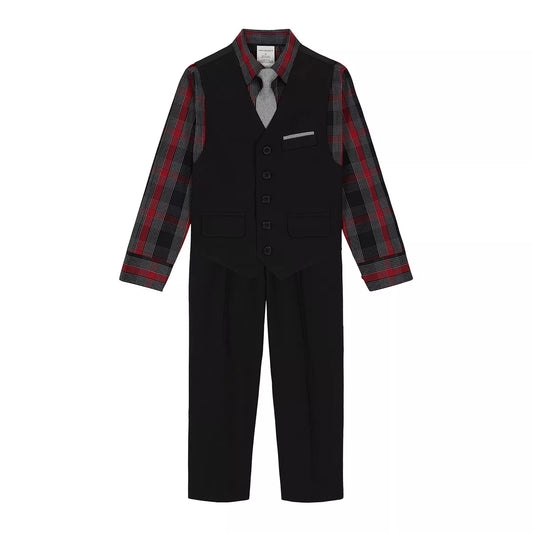 Red Shirt 4 piece Suit